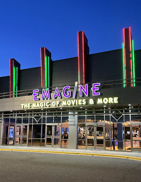 Emagine Theatre Rogers Adds New Entertainment Center including arcade and Pixel Games interactive floor